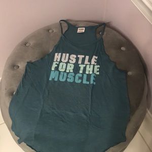 PINK - Victoria’s Secret Exercise Tank - ‘Hustle for the Muscle’. NWOT.